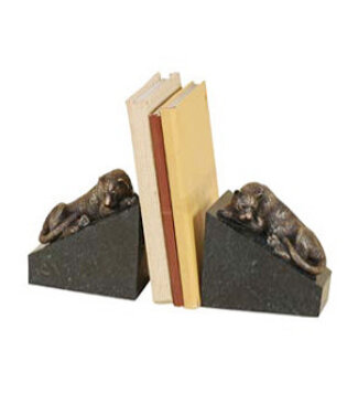 Cayen Collection Cast Brass Panther Bookends - pair