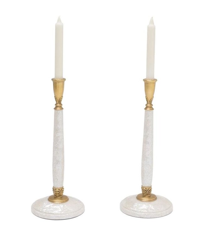Cayen Collection Mother of pearl candlesticks "Pair"