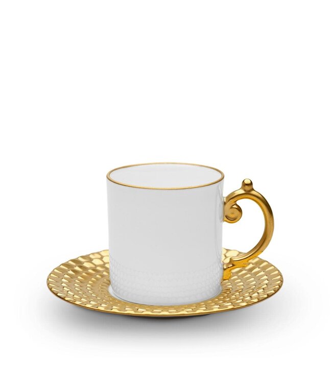 L’Objet Aegean Espresso Cup + Saucer Gold