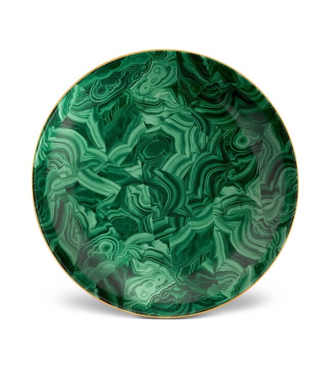 L’Objet Malachite Round Platter 18"