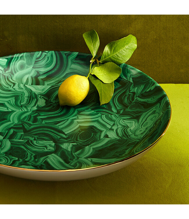 L’Objet Malachite Round Platter 18"