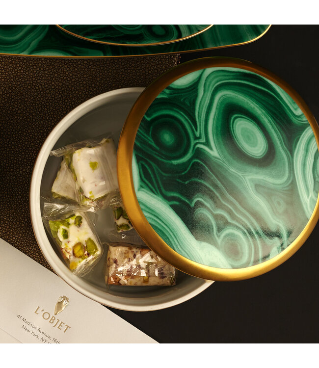 L’Objet Malachite Round Box