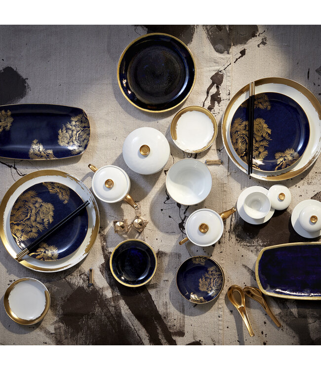 L’Objet Zen Teapot, 2 Tea Cups + Saucers