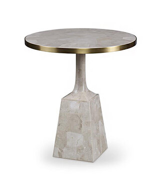 Maitland-Smith Stone Pedestal Occasional Table