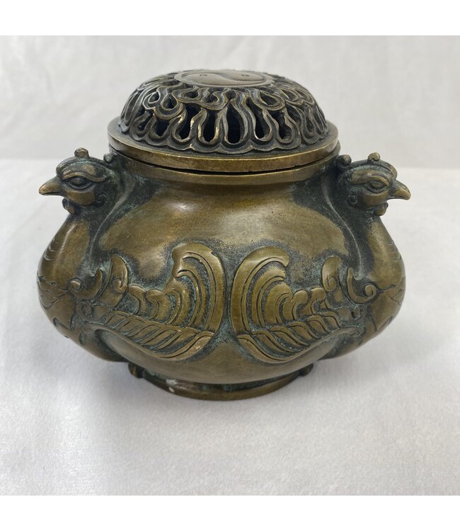 Cayen Collection Tibethan Peacock Bronze Box