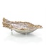 Cayen Collection Single Oyster Bowl in Gold and Silver Enamel