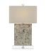 Cayen Collection Creamy White and Sultry Grey Table Lamp