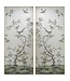 Cayen Collection DAMAGE Eglomise Birds on Branch Roku Mirror Panels - Set of Two