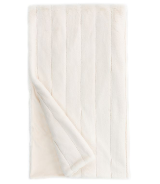 Cayen Collection Pearl Ivory Faux Mink Throw