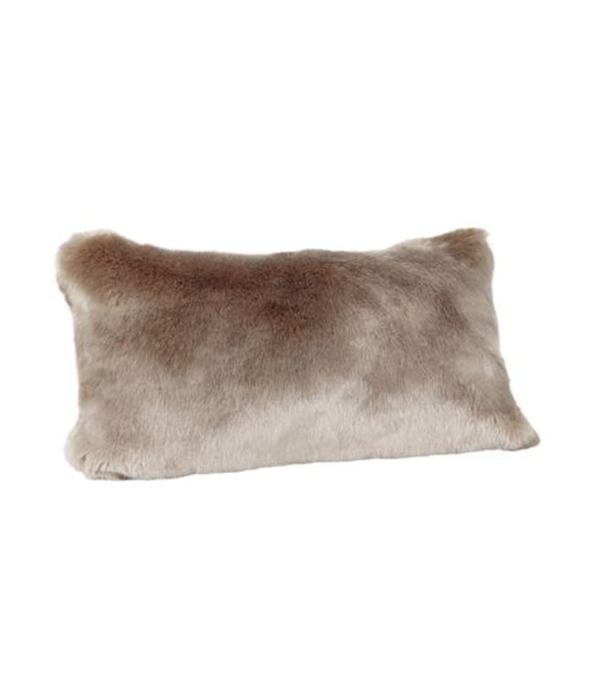 Cayen Collection Champange Faux Mink Lumbar Pillow 12x22