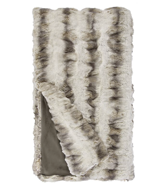 Cayen Collection Luxe Chinchila Mink Faux Fur Throw 60x60