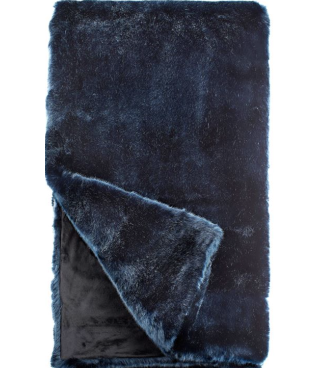 Cayen Collection Sapphire Faux Mink Throw Small
