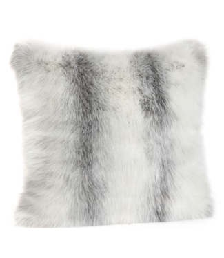 Cayen Collection SALE- Silver Fox Faux Fur Pillow 24x24