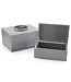 Cayen Collection Gray Shagreen and Geode Boxes LG