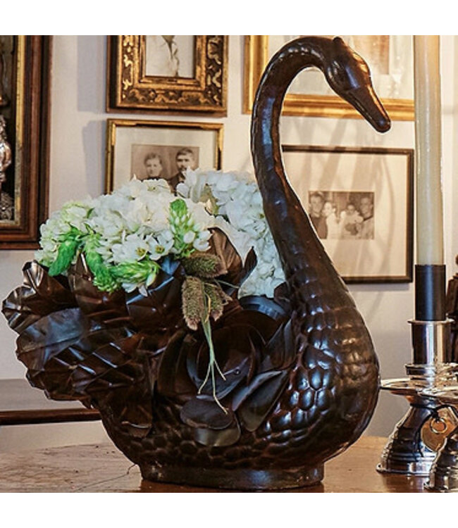 Jan Barboglio Patzcuaro Swan Scuplture Jardiniere