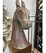 Cayen Collection Antique Hand Carved Teakwood Horse Head