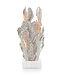 Cayen Collection Handcrafted Leaves Accent Lamp in Silver