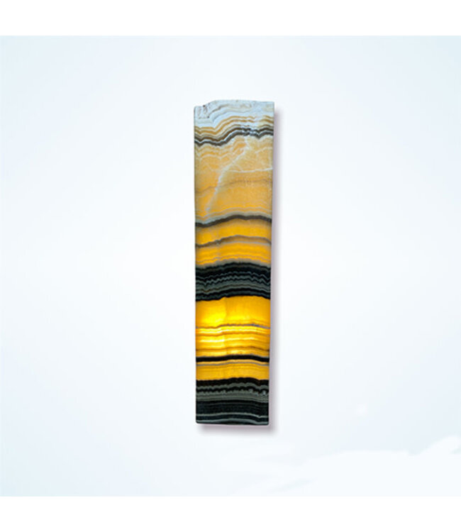 Cayen Collection Zebra Onyx Prism Lamp rustic edge 15x15x60