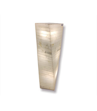 Cayen Collection White Onyx Twist Marquetry Lamp 30x30x120 A