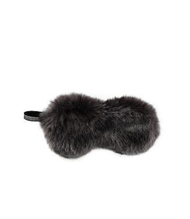 Cayen Collection Graphite Mink Faux Fur Sparkle Eye Mask
