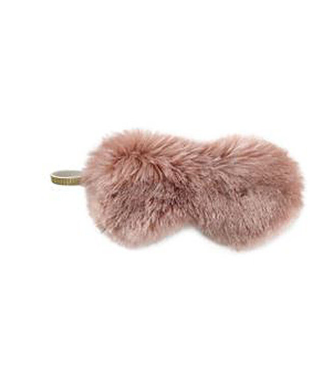 Cayen Collection Rose Quartz Mink Faux Fur Sparkle Eye Mask