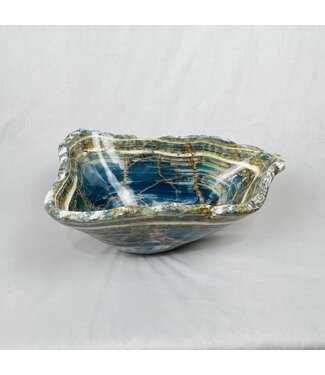 Cayen Collection Extra Blue Onyx bowl 39x28x19