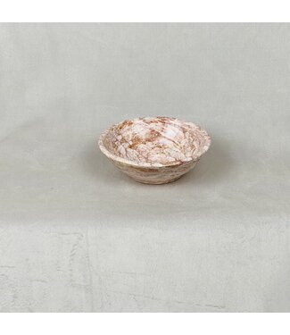 Cayen Collection Rose Marble Circular snack bowl polished 12x4