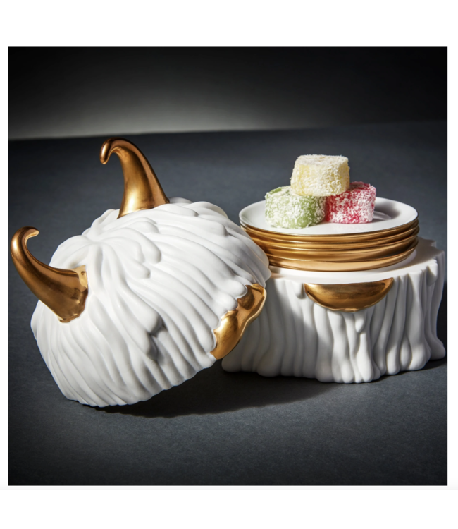 L'Objet Haas Lynda Box + Plates (Set of 4) - White