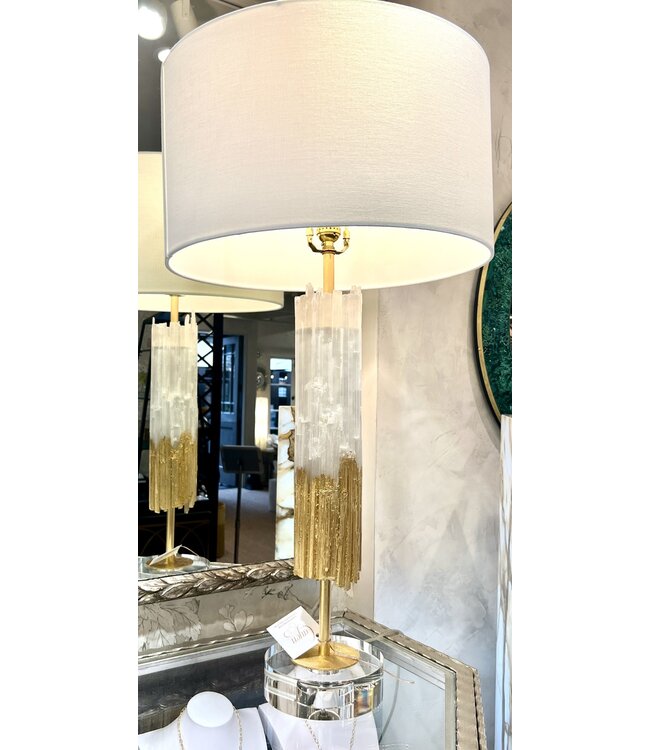 John - Richard Gold-Leaf Selenite Table Lamp