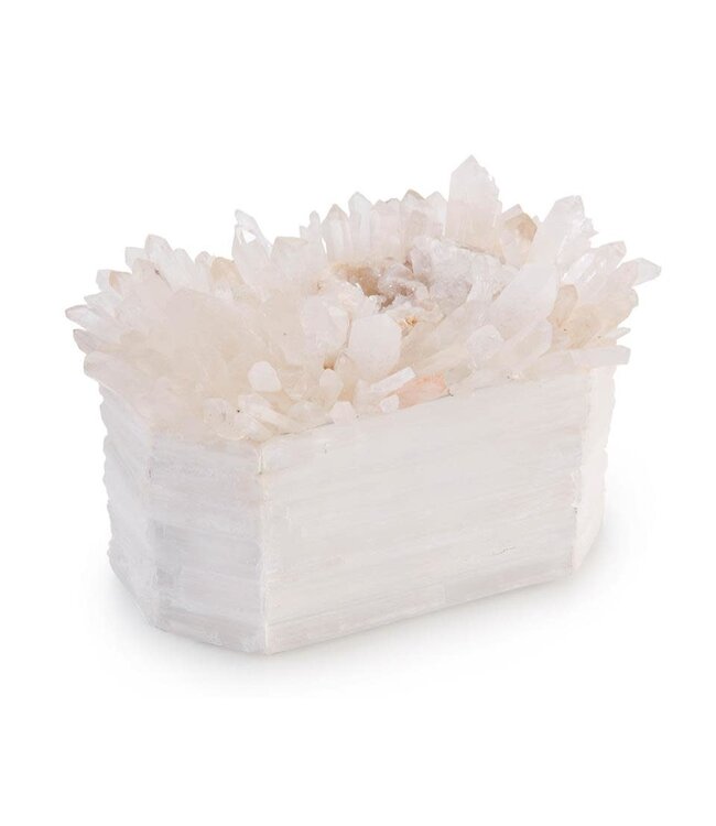 Cayen Collection Crystals in White Box 6.25"H X 10.5"W X 5.5"D