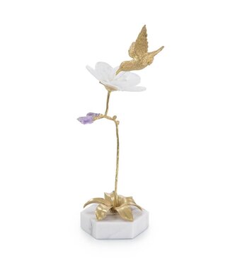 Cayen Collection Hummingbird and Selenite Sculpture I