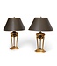 Cayen Collection Empire Atheniene Lamp with Black Shades PAIR