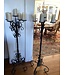 Jan Barboglio Forged Wrought Iron Floor Candle Holder - pair