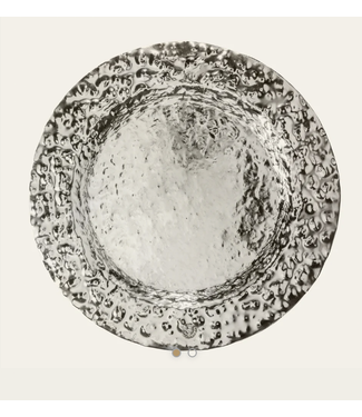 Jan Barboglio Double Hammered Charger Nickel 14"