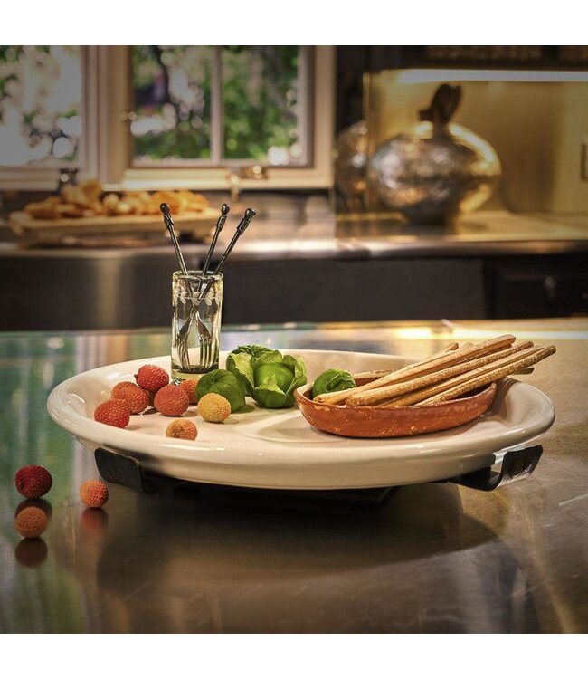 Jan Barboglio Floja Susana with white ceramic platter - Lazy Susan