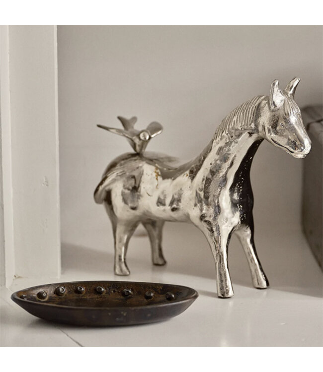 Jan Barboglio Valet Victor wax cast Oval Tray with bold beading