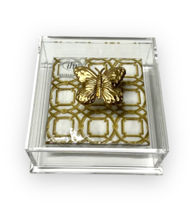 Southern Tribute Butterfly Cocktail Napkin Box