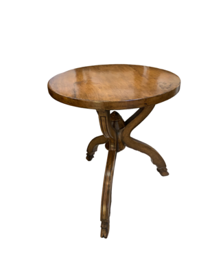 SALE Hoofed Feet Wooden Round Occasional Table