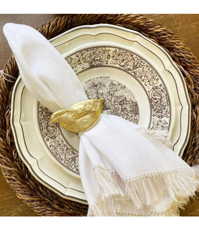 Southern Tribute Quail Napkin Rings - Set of 4 - clear acrylic