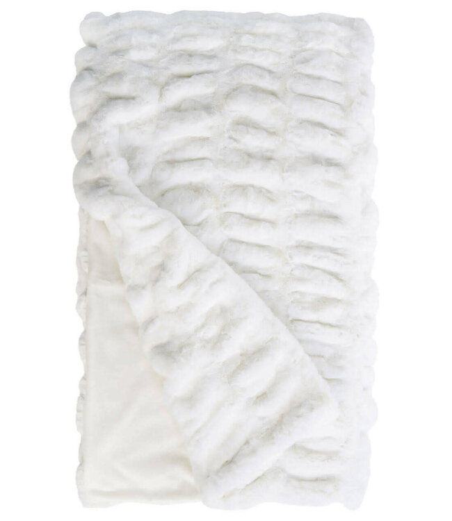 Cayen Collection Snow Mink Faux Fur Throw 60X72