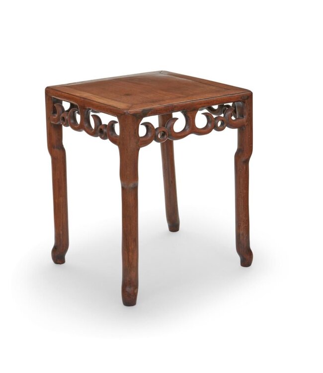 Cayen Collection Chinese Hardwood occasional table with scroll accent