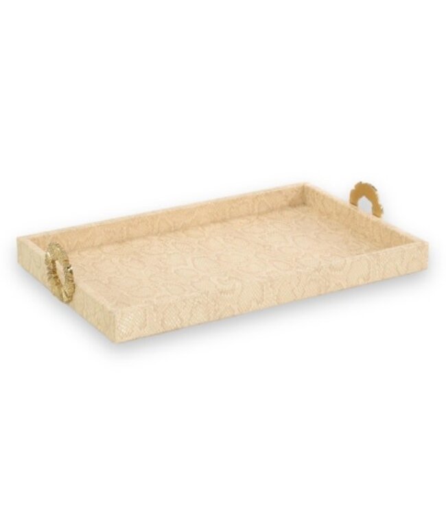 John - Richard Dazzle Vegan Snakeskin Tray Small