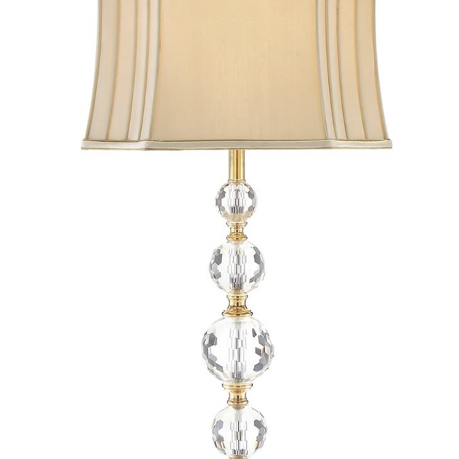 Crystal And Antique Brass Table Lamp - Cayen Home