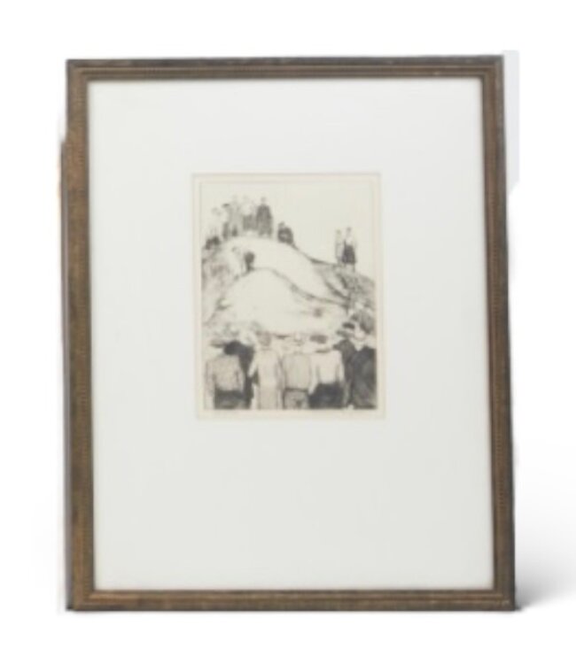 Cayen Collection Cup of Woe: Mildred Coughlin Etching on woven paper - 7 7/8 x 6