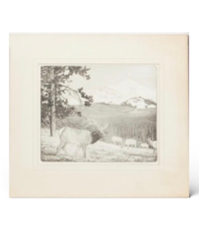 Cayen Collection Big Country: Walter Bohl titled, edition and signed Etching on wove paper - 10 x 12