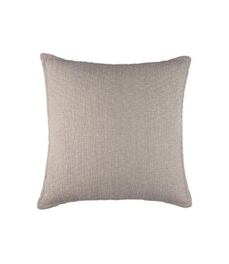 Lili Alessandra Dawn Diamond Quilted Pillow Natural 100% Hemp Herringbone 26x26