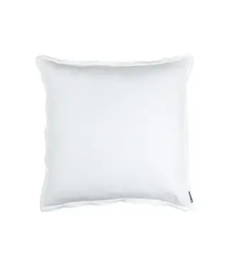 Lili Alessandra Bloom Euro Double Flange Pillow White Linen 26x26