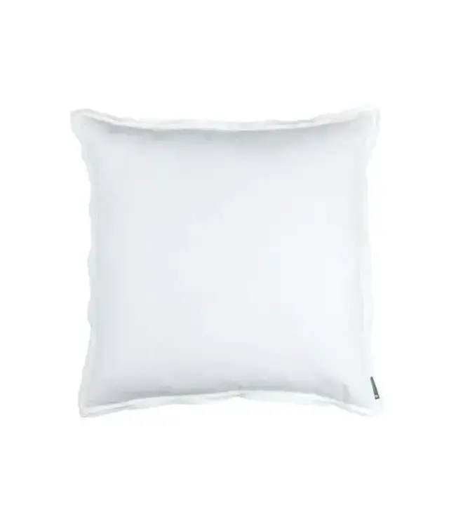 Lili Alessandra Bloom Euro Double Flange Pillow White Linen 26x26