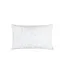 Lili Alessandra Angie SM Rect Pillow White Linen / White Matte Velvet Applique 14x22