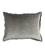Lili Alessandra Aria Quilted Luxe Euro Pillow LT Grey Matte Velvet 27x36